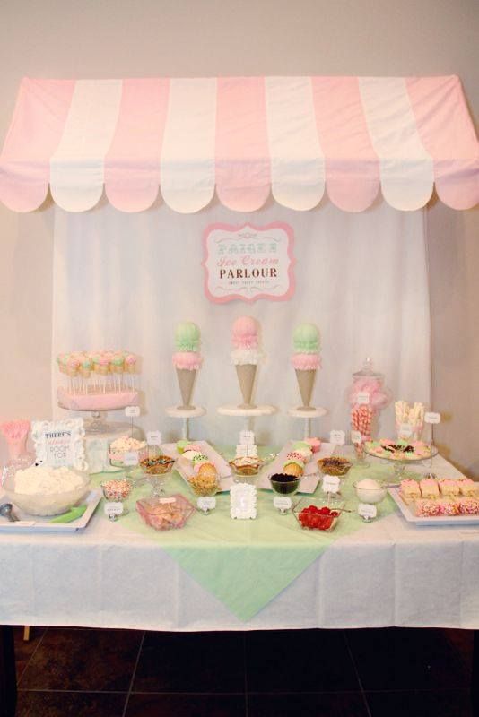 Fiesta temática con helados y toppings personalizados